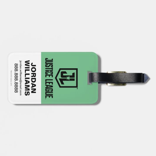 Justice League | Symbool voor penseel en halftoon Bagagelabel (Achterkant horizontaal)