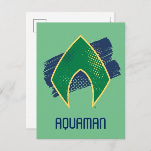 Justice League | Symbool voor penseel en halftoon Briefkaart (Voorkant / Achterkant)