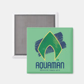 Justice League | Symbool voor penseel en halftoon  Magneet (Voorkant / Achterkant)