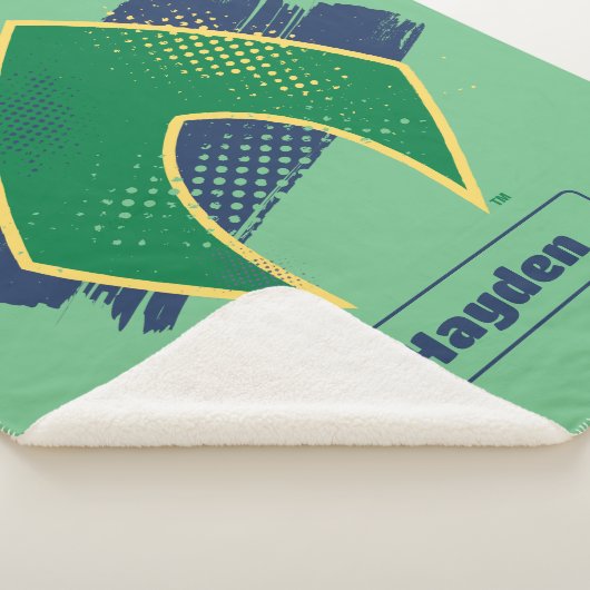 Justice League | Symbool voor penseel en halftoon  Sherpa Deken (3/4)