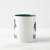 Justice League | Symbool voor penseel en halftoon  Tweekleurige Koffiemok (Center)