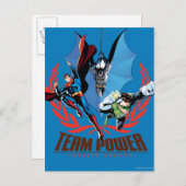 Justice League Team Power Briefkaart (Voorkant / Achterkant)