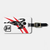 Justice League | The Flash hardlopend zwart-wit po Bagagelabel (Voorkant horizontaal)