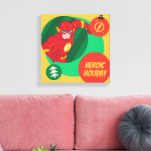 Justice League The Flash Holiday Bauble Canvas Afdruk (Insitu (Woonkamer))