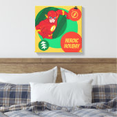 Justice League The Flash Holiday Bauble Canvas Afdruk (Insitu (Slaapkamer))