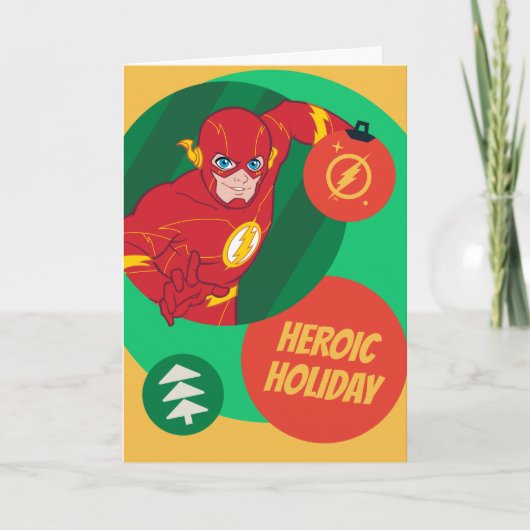 Justice League The Flash Holiday Bauble Feestdagen Kaart (Voorkant)