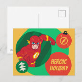 Justice League The Flash Holiday Bauble Feestdagenkaart (Voorkant / Achterkant)
