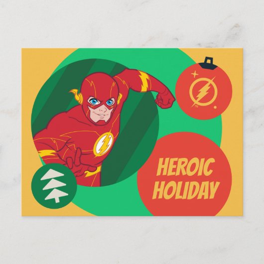 Justice League The Flash Holiday Bauble Feestdagenkaart (Voorkant)