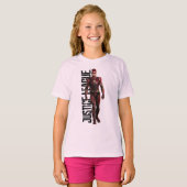 Justice League | The Flash op het slagveld T-shirt (Voorkant volledig)