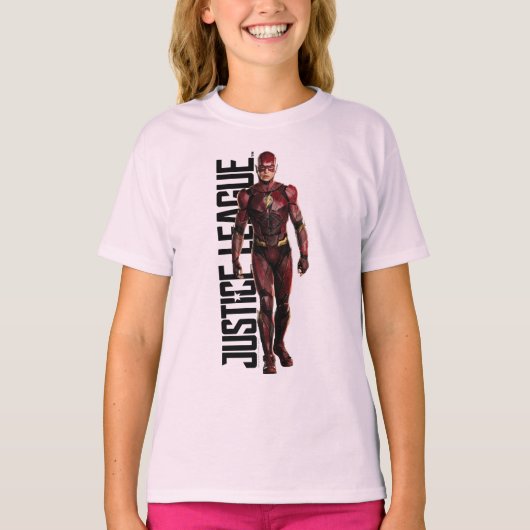 Justice League | The Flash op het slagveld T-shirt (Voorkant)