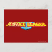 Justice League Thin Name en Shield Logo Briefkaart (Voorkant)