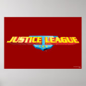 Justice League Thin Name en Shield Logo Poster (Voorkant)