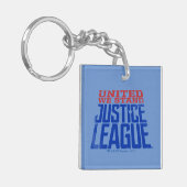 Justice League | Verenigde Wij staan voor grafisch Sleutelhanger (Voorkant Links)