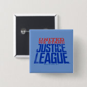 Justice League | Verenigde Wij staan voor grafisch Vierkante Button 5,1 Cm (Voorkant /achterkant)
