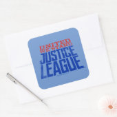 Justice League | Verenigde Wij staan voor grafisch Vierkante Sticker (Envelop)