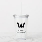 Justice League | Wayne Aerospace Logo Acryl Drinkbeker (Voorkant)
