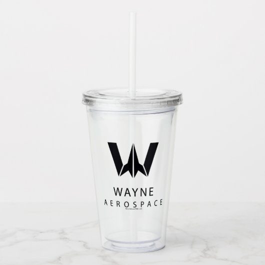Justice League | Wayne Aerospace Logo Acryl Drinkbeker (Voorkant)