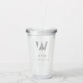 Justice League | Wayne Aerospace Logo Acryl Drinkbeker (Achterkant)