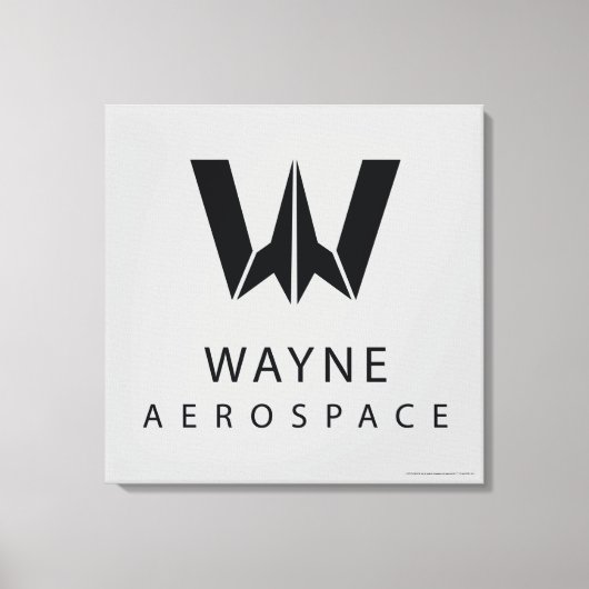 Justice League | Wayne Aerospace Logo Canvas Afdruk (Voorkant)
