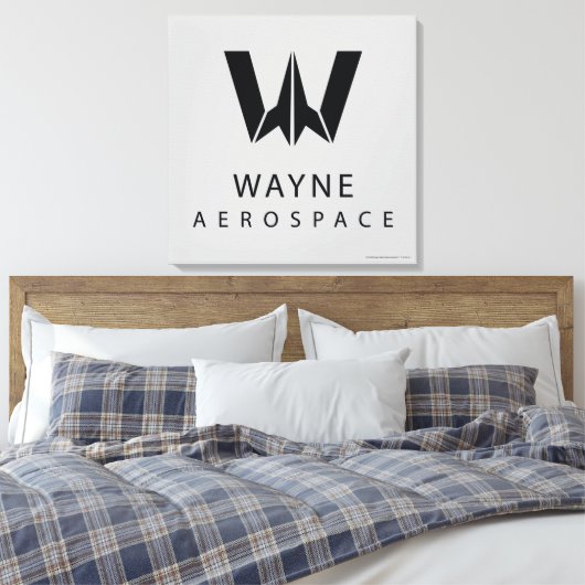 Justice League | Wayne Aerospace Logo Canvas Afdruk (Insitu (Slaapkamer))