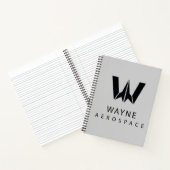 Justice League | Wayne Aerospace Logo Notitieboek (Binnen)
