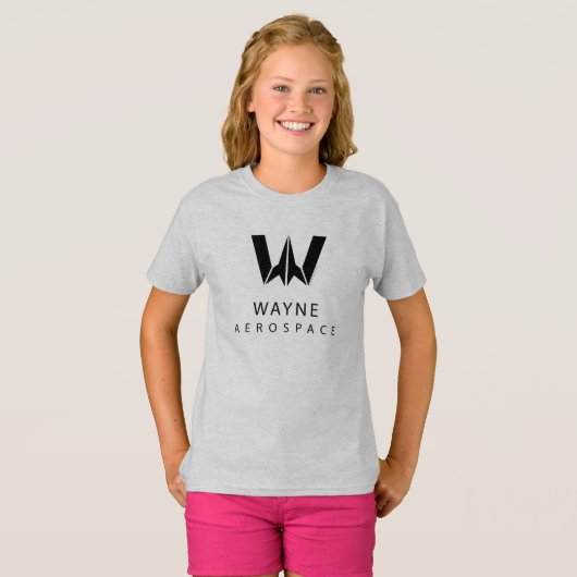 Justice League | Wayne Aerospace Logo T-shirt (Voorkant volledig)