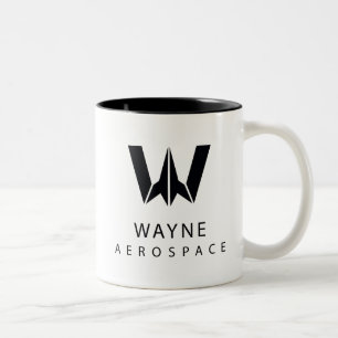 Justice League   Wayne Aerospace Logo Tweekleurige Koffiemok