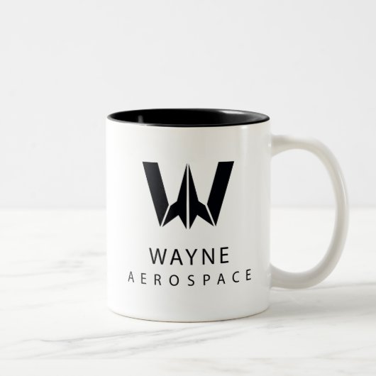 Justice League | Wayne Aerospace Logo Tweekleurige Koffiemok (Rechts)