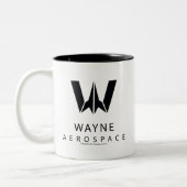 Justice League | Wayne Aerospace Logo Tweekleurige Koffiemok (Links)