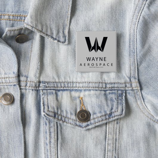 Justice League | Wayne Aerospace Logo Vierkante Button 5,1 Cm (In situ)