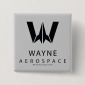 Justice League | Wayne Aerospace Logo Vierkante Button 5,1 Cm (Voorkant)