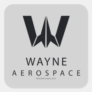 Justice League Wayne Aerospace Logo Vierkante Sticker