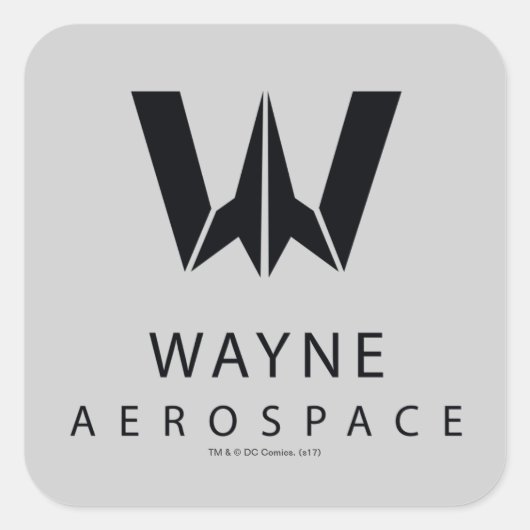 Justice League | Wayne Aerospace Logo Vierkante Sticker (Voorkant)