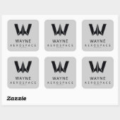 Justice League | Wayne Aerospace Logo Vierkante Sticker (Vel)