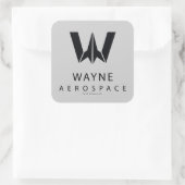 Justice League | Wayne Aerospace Logo Vierkante Sticker (Tas)