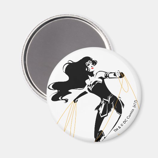 Justice League | Wonder-vrouw met Pop-lak Magneet (Voorkant / Achterkant)