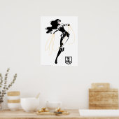 Justice League | Wonder-vrouw met Pop-lak Poster (Keuken)