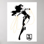 Justice League | Wonder-vrouw met Pop-lak Poster (Voorkant)