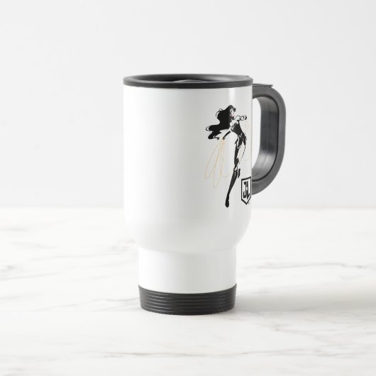 Justice League | Wonder-vrouw met Pop-lak Reisbeker (Voorkant rechts)