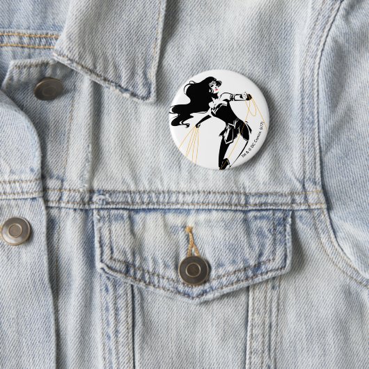 Justice League | Wonder-vrouw met Pop-lak Ronde Button 5,7 Cm (In situ)
