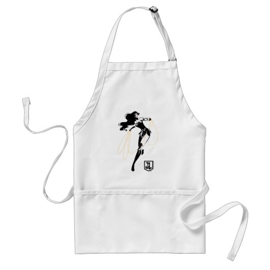 Justice League | Wonder-vrouw met Pop-lak Standaard Schort (Voorkant)