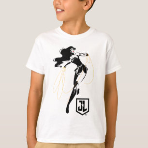 Justice League Wonder-vrouw met Pop-lak T-shirt
