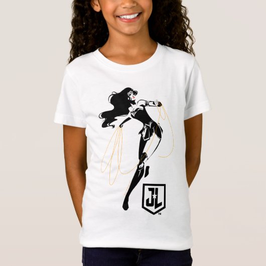 Justice League | Wonder-vrouw met Pop-lak T-shirt (Voorkant)