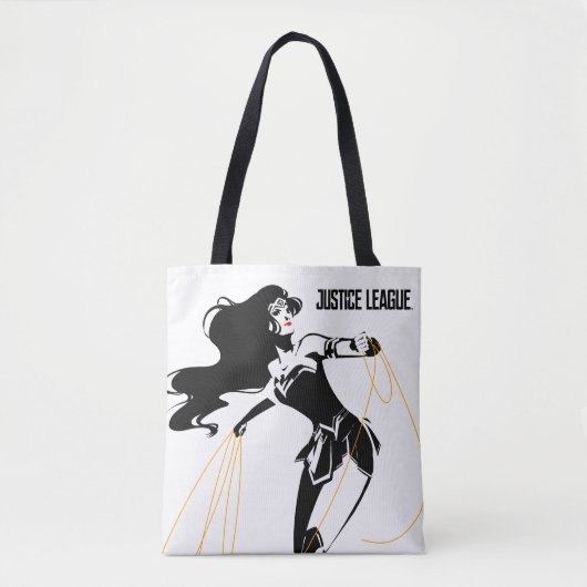 Justice League | Wonder-vrouw met Pop-lak Tote Bag (Voorkant)