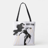 Justice League | Wonder-vrouw met Pop-lak Tote Bag (Achterkant)
