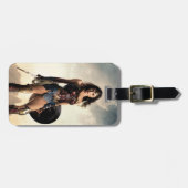 Justice League | Wonder-vrouw op slagveld Bagagelabel (Voorkant horizontaal)