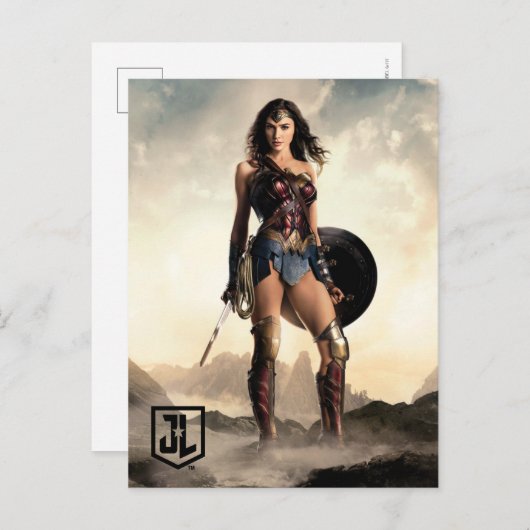 Justice League | Wonder-vrouw op slagveld Briefkaart (Voorkant / Achterkant)