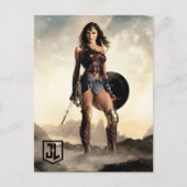 Justice League | Wonder-vrouw op slagveld Briefkaart (Voorkant)