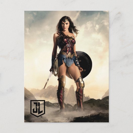 Justice League | Wonder-vrouw op slagveld Briefkaart (Voorkant)