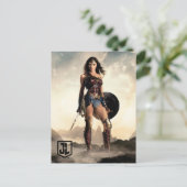 Justice League | Wonder-vrouw op slagveld Briefkaart (Staand voorkant)